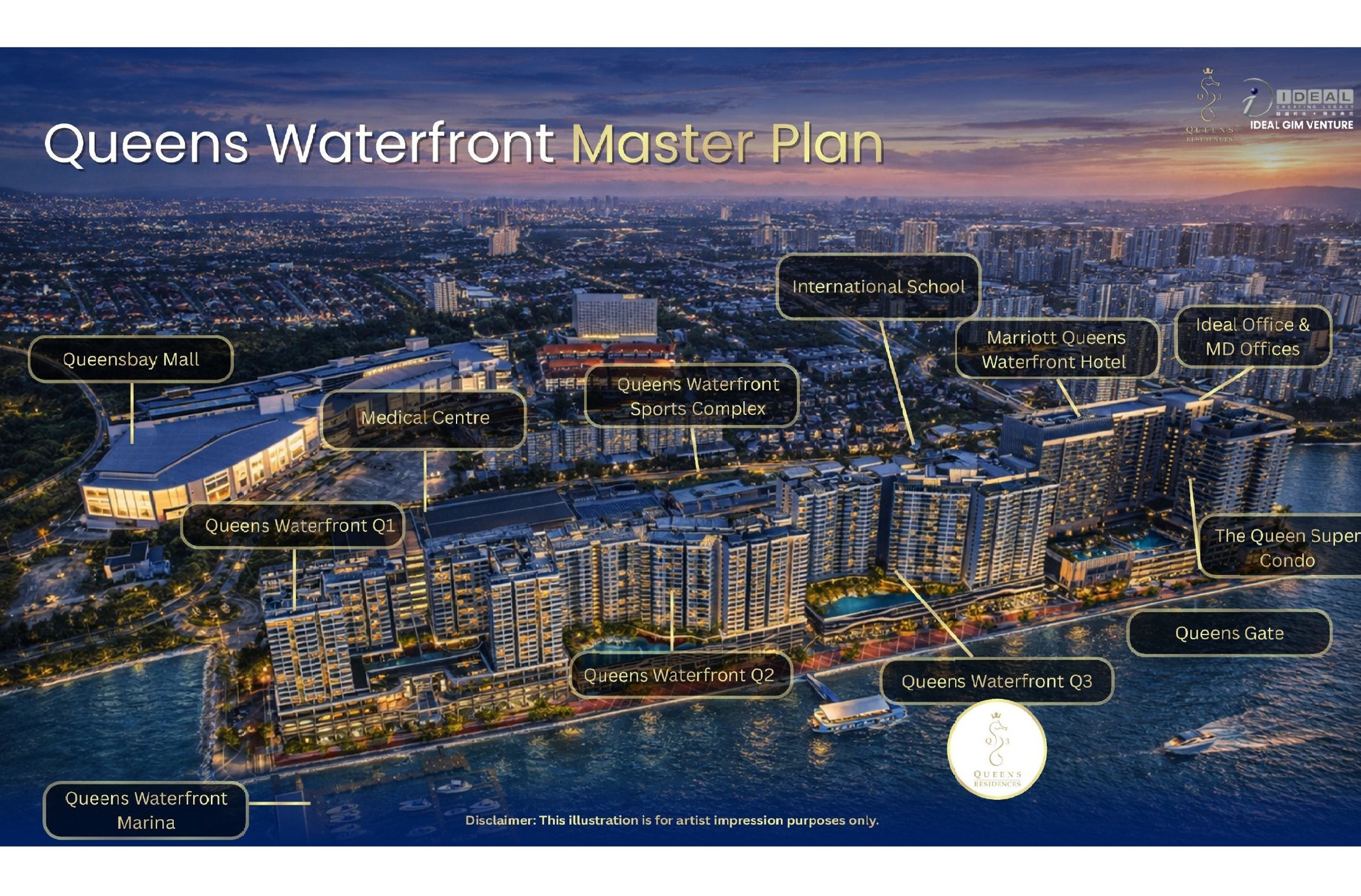 Queens Residences Q3 — Queens Waterfront township context
