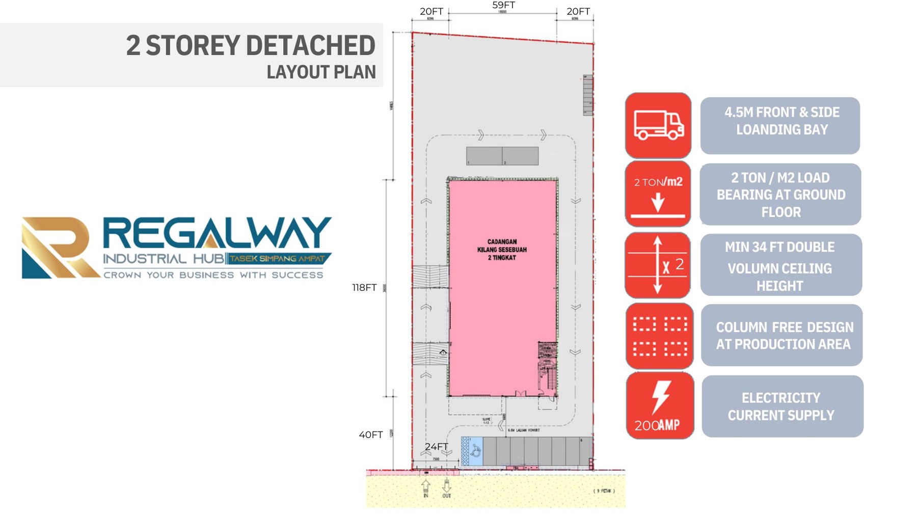 Regalway detached industrial factory plan