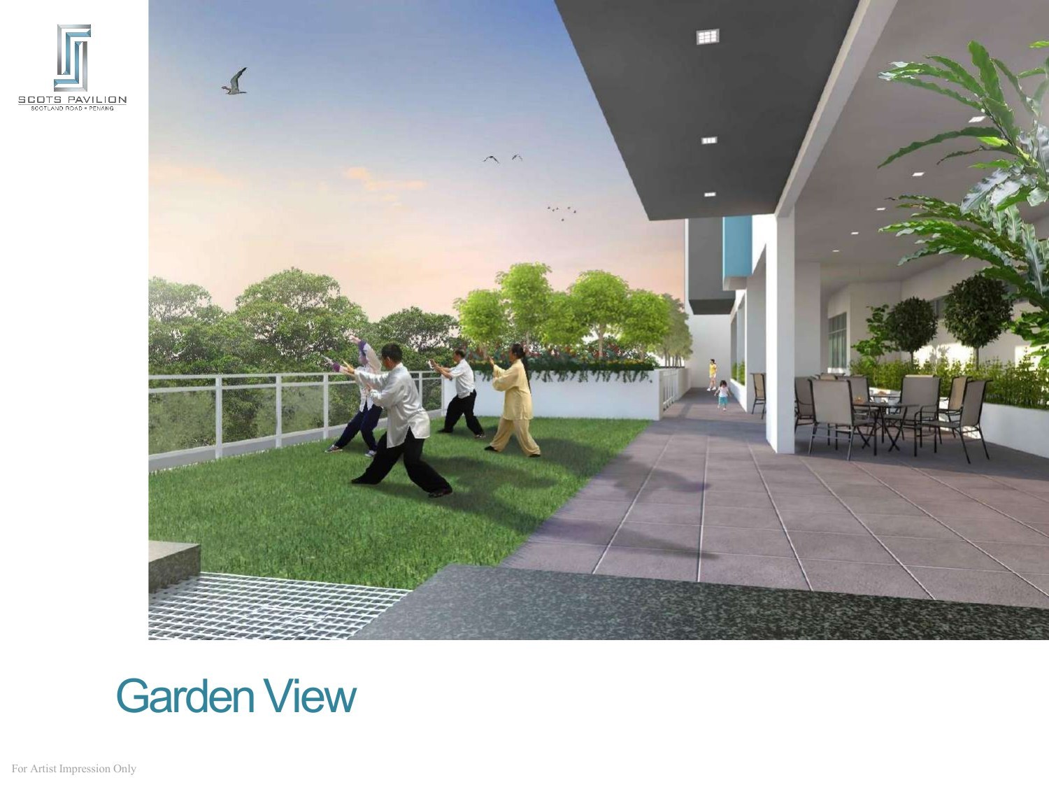 Scots Pavilion — Landscaped garden