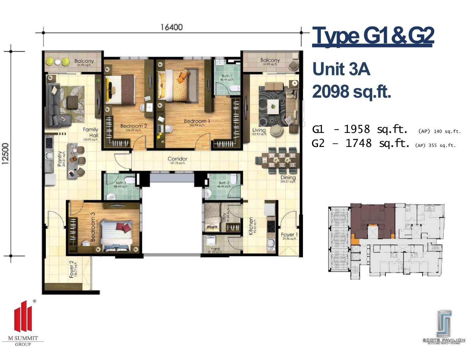 Scots Pavilion Type A2-1 floor plan