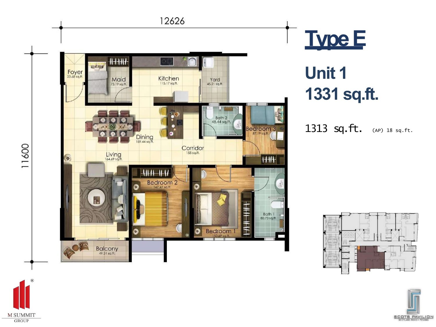 Scots Pavilion Type G floor plan