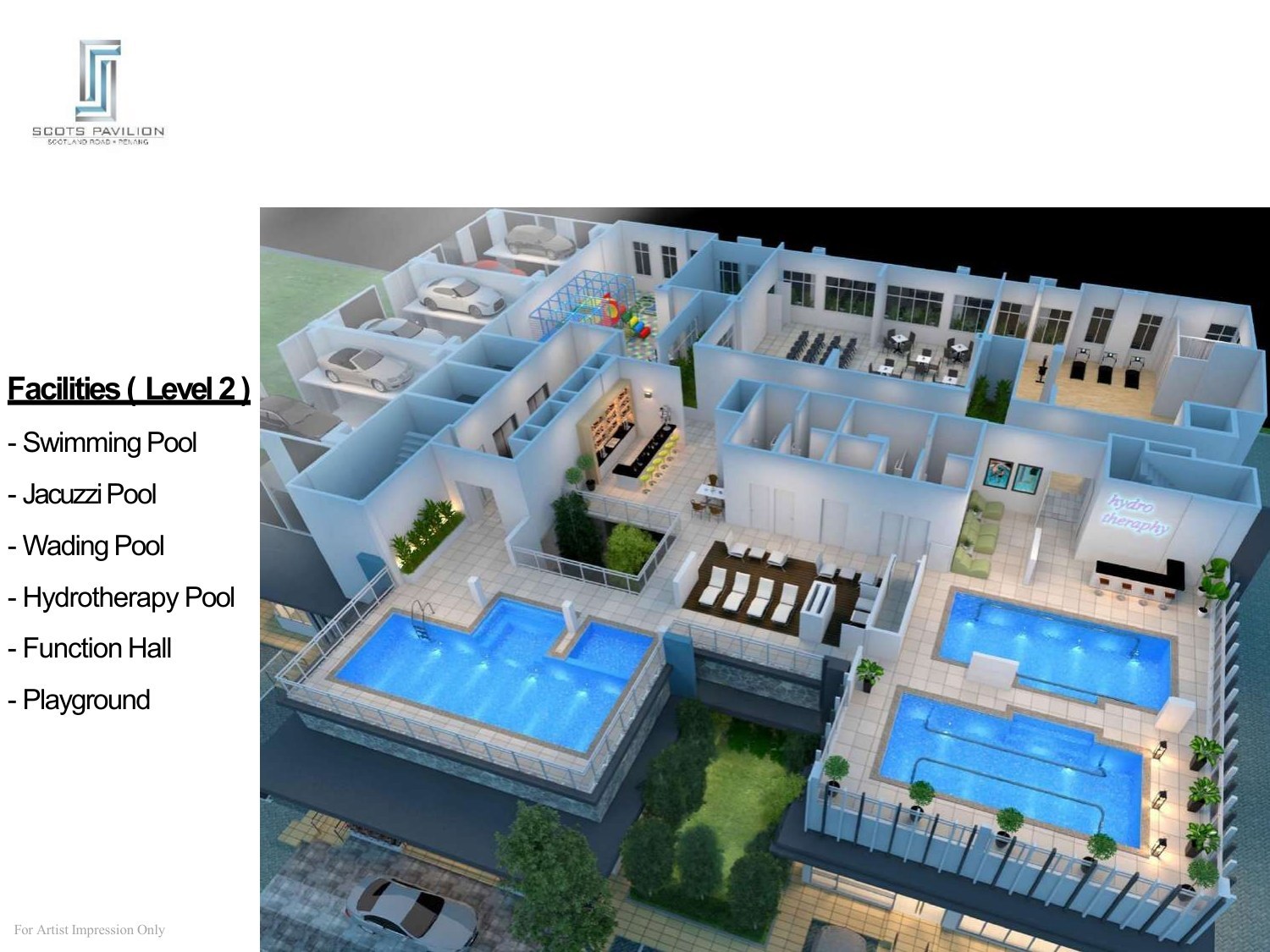 Scots Pavilion — Swimming pool deck