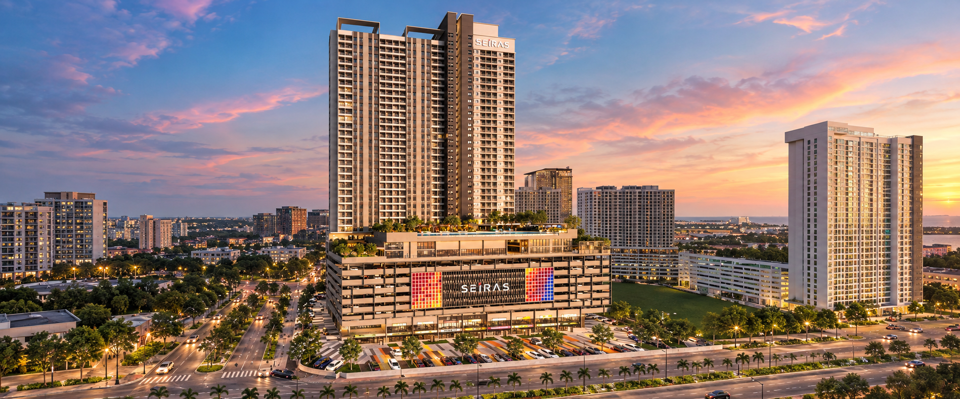 Seiras Residences building facade — Project image supplied in the PropIn Project Library