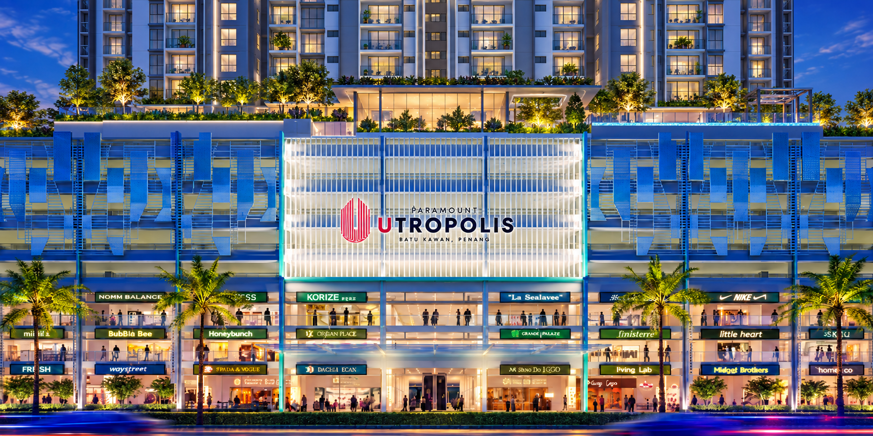 Sensasi (Commercial) @ Utropolis building facade — Project image supplied in the PropIn Project Library