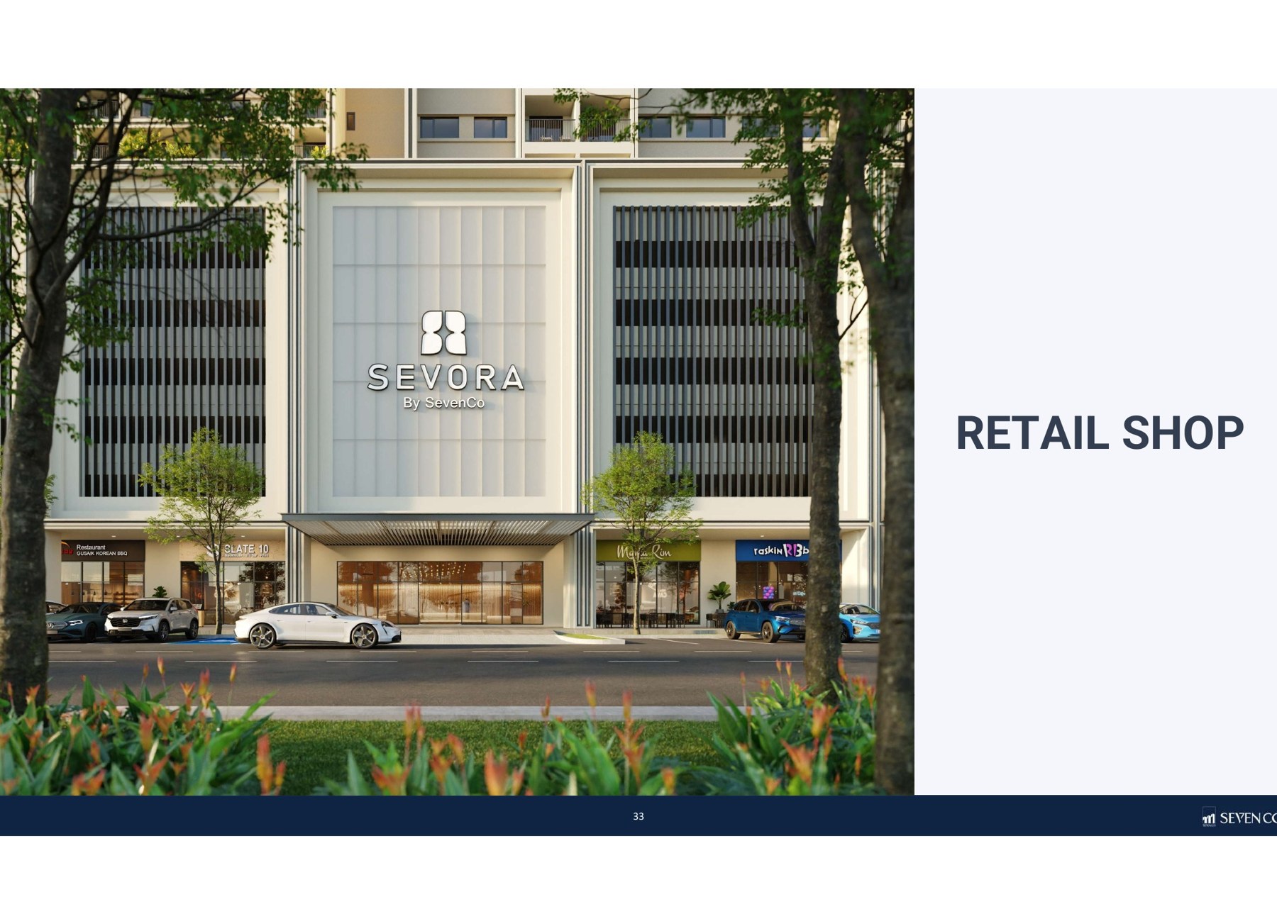 Sevora — Arrival and retail frontage