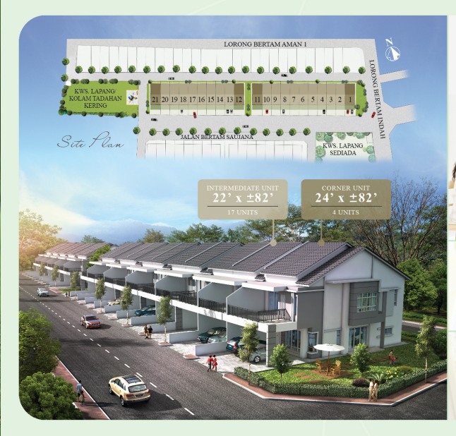 Taman Bertam Saujana — Boutique 21-home site plan