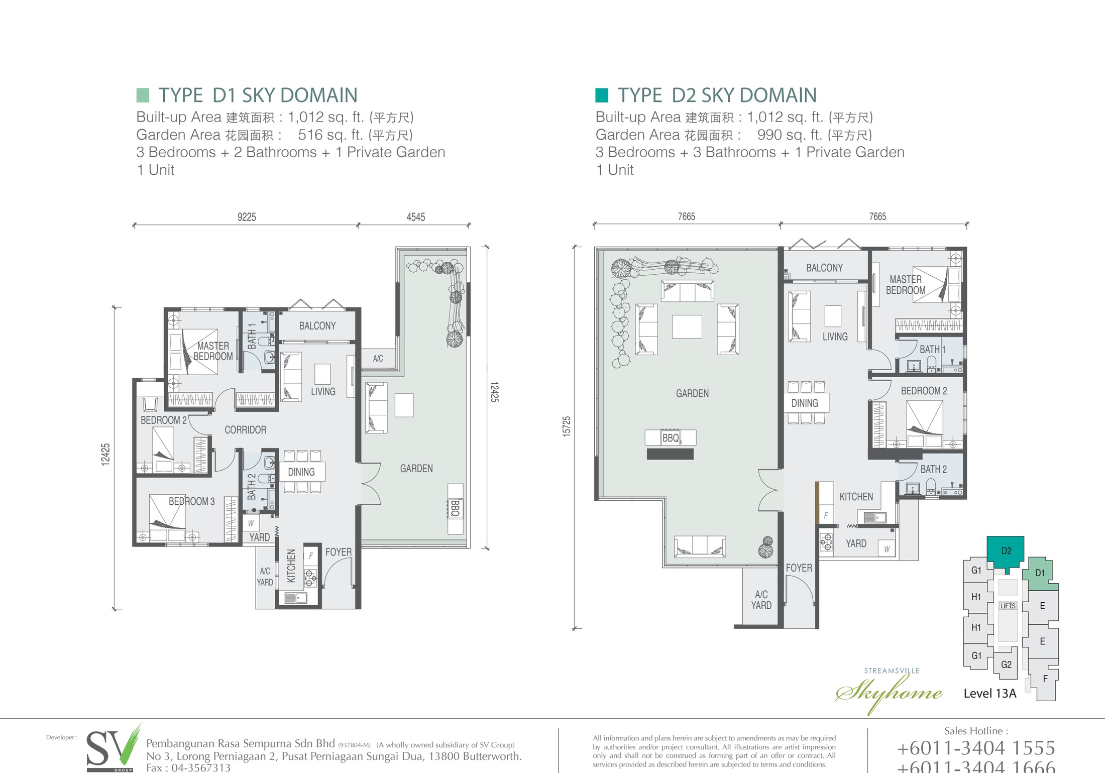 Taman Casa Utopia Type C floor plans