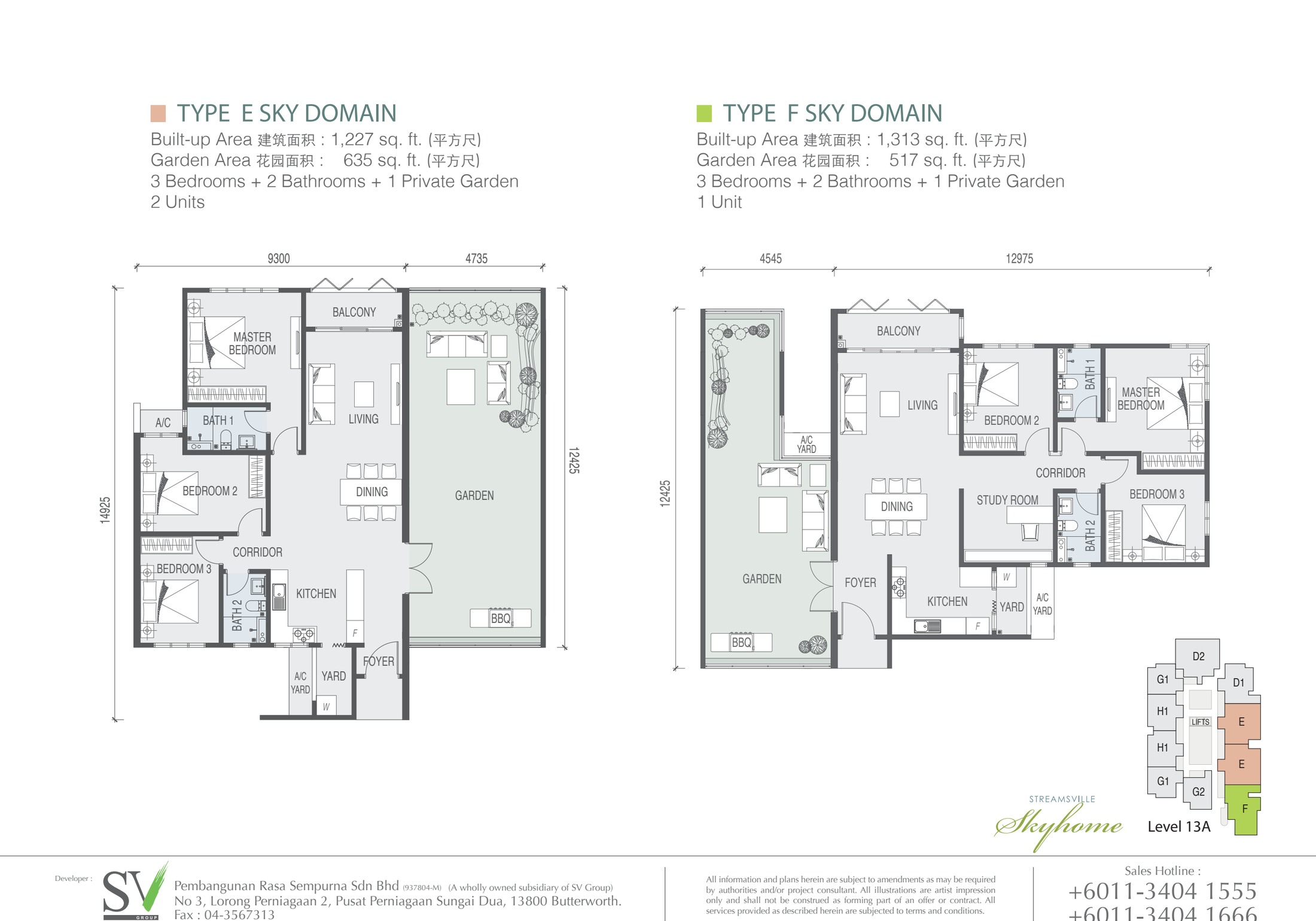 Taman Casa Utopia Type D floor plans
