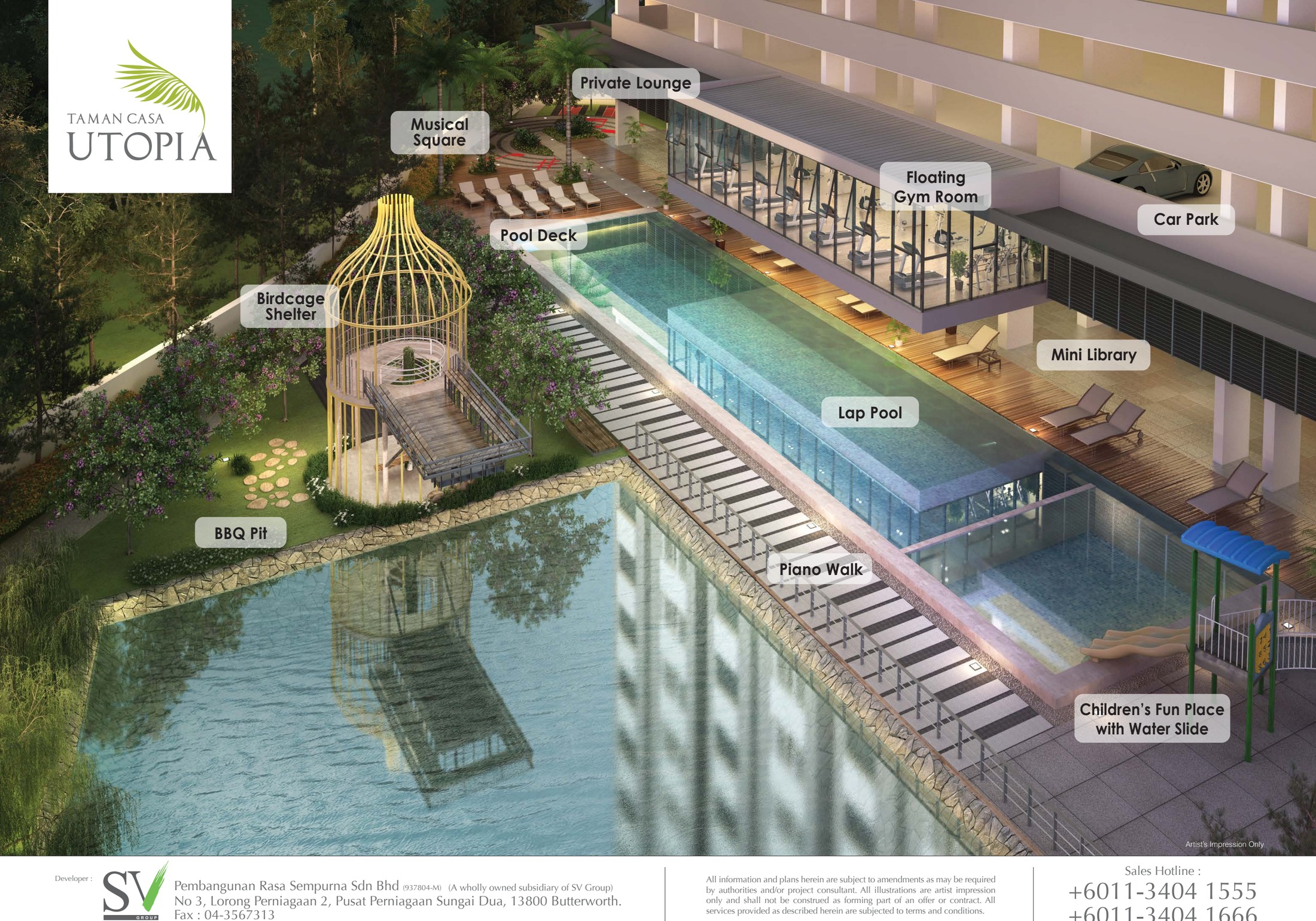 Taman Casa Utopia — Swimming pool and leisure deck