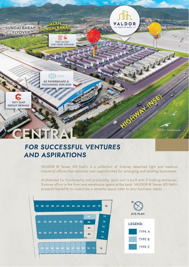 Valdor @ Taman IKS Nafiri — Industrial site and location plan