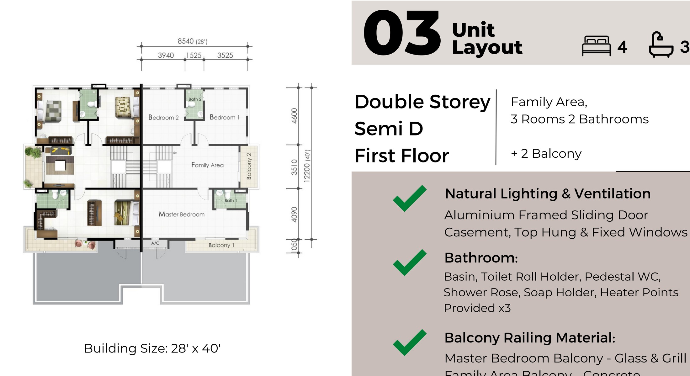 Taman Nuri Emas first floor plan