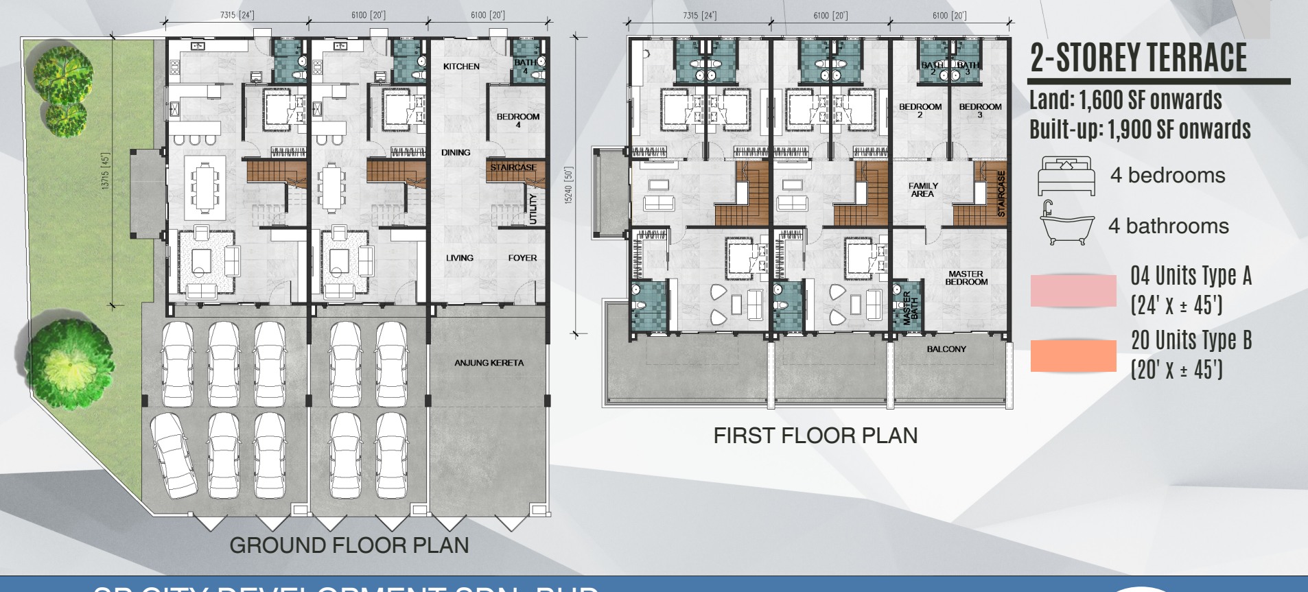 Taman Selayang Jaya ground and first floor plans