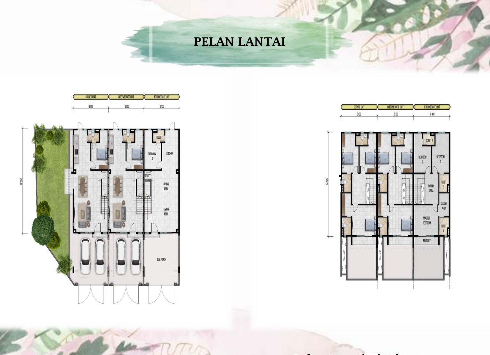 Taman Seri Bedu ground and first floor plans