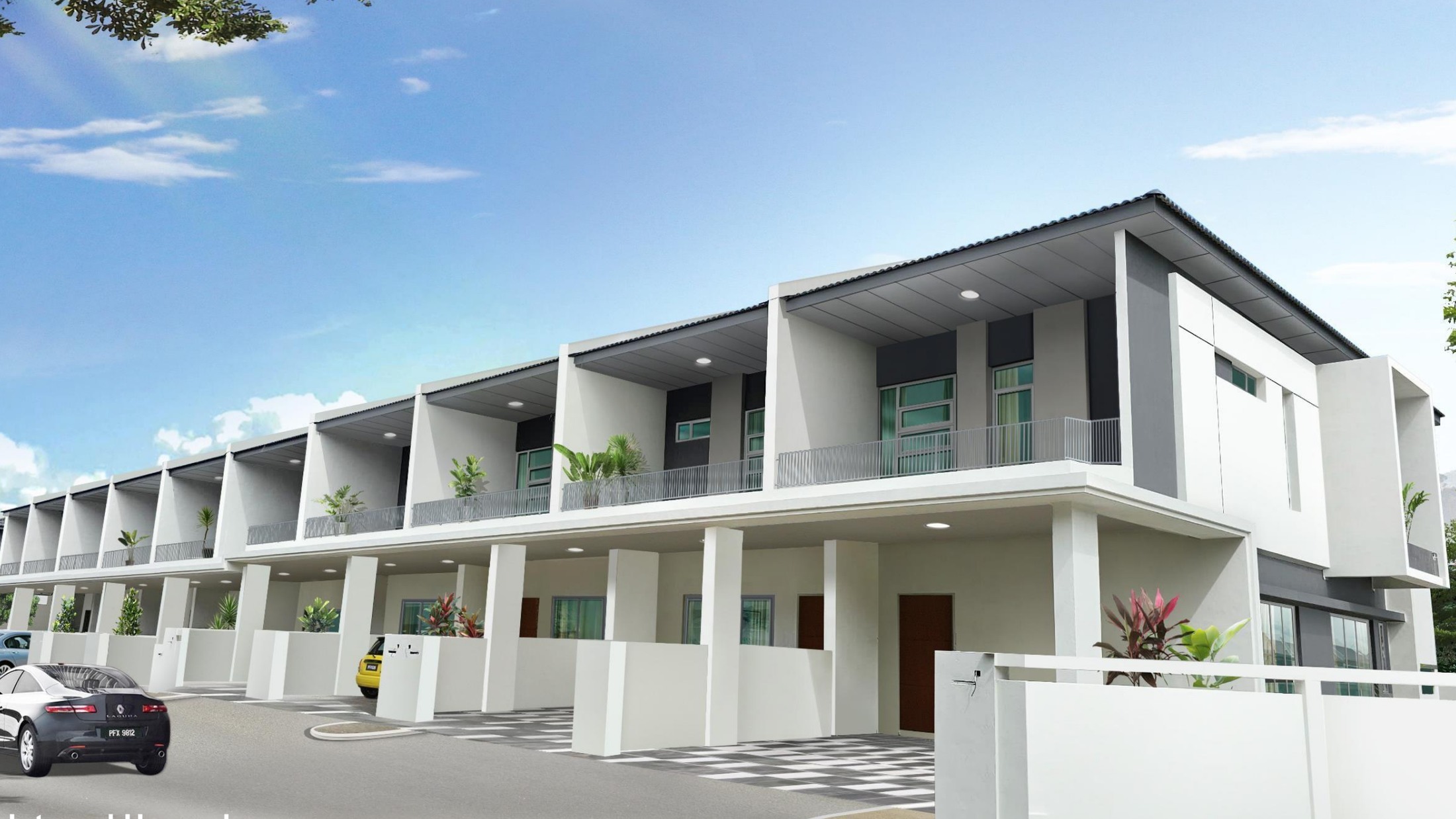 Taman Seri Vila Permai — Terrace streetscape