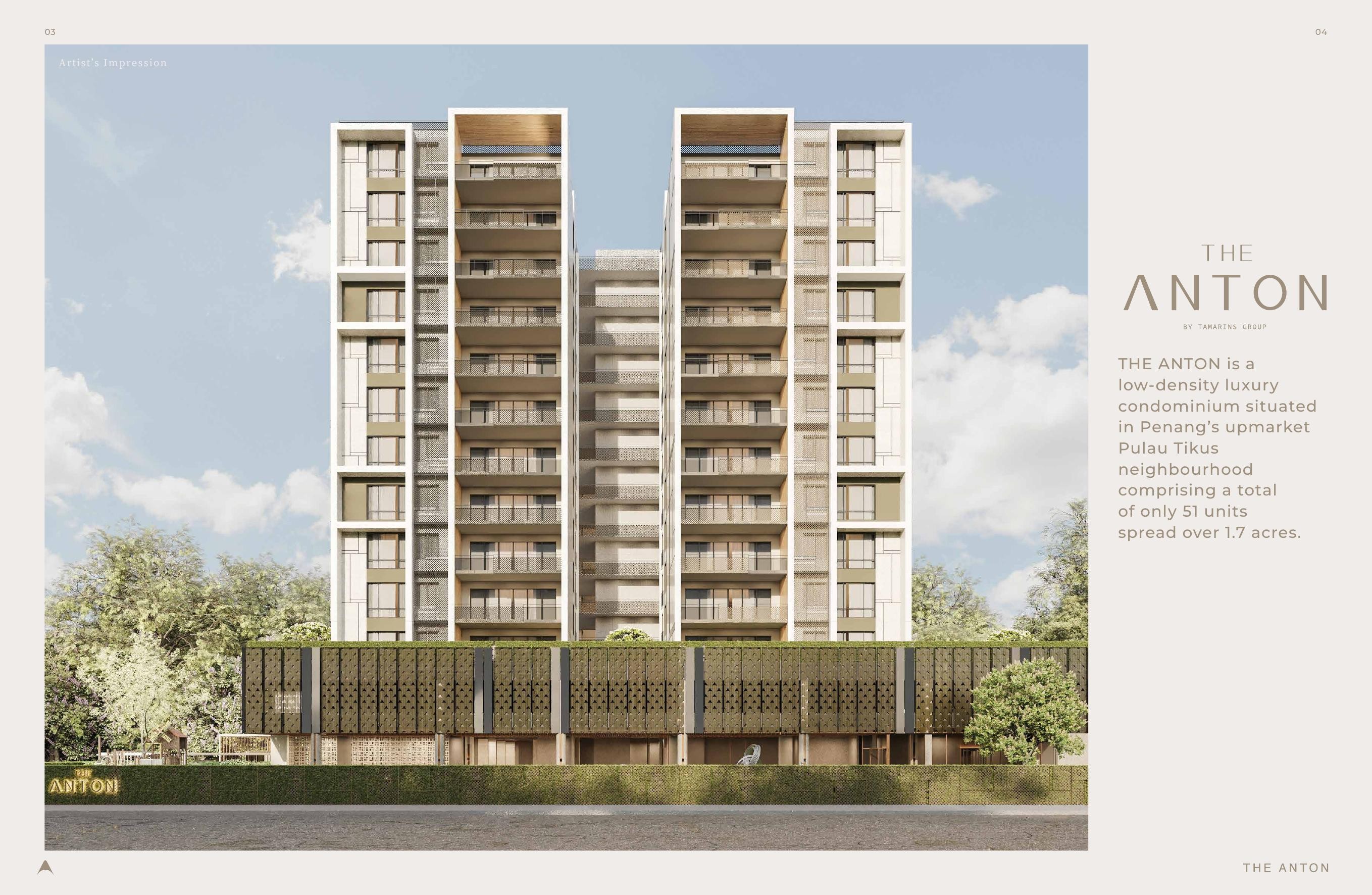 The Anton building facade — Building exterior from the supplied or official project material