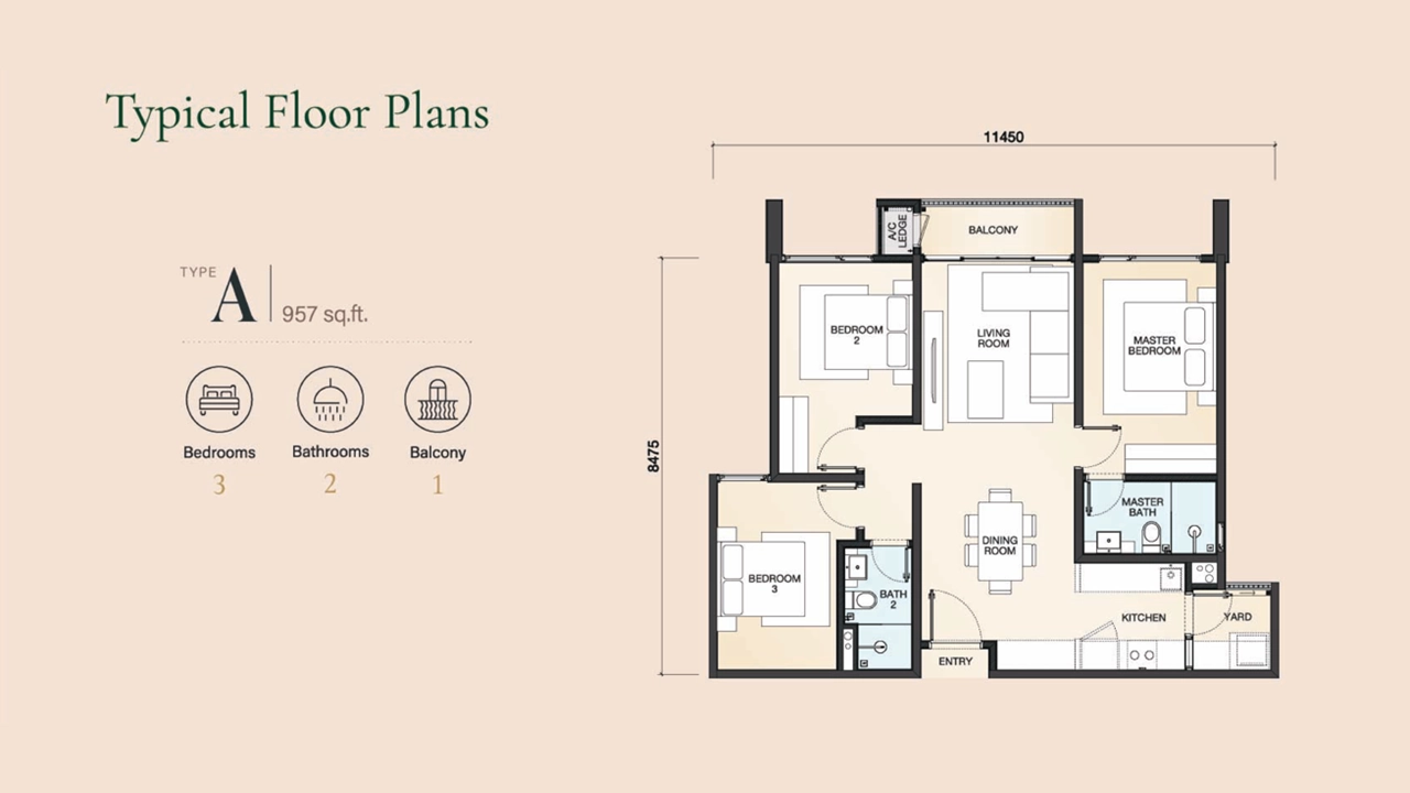 The Fount Type A floor plan