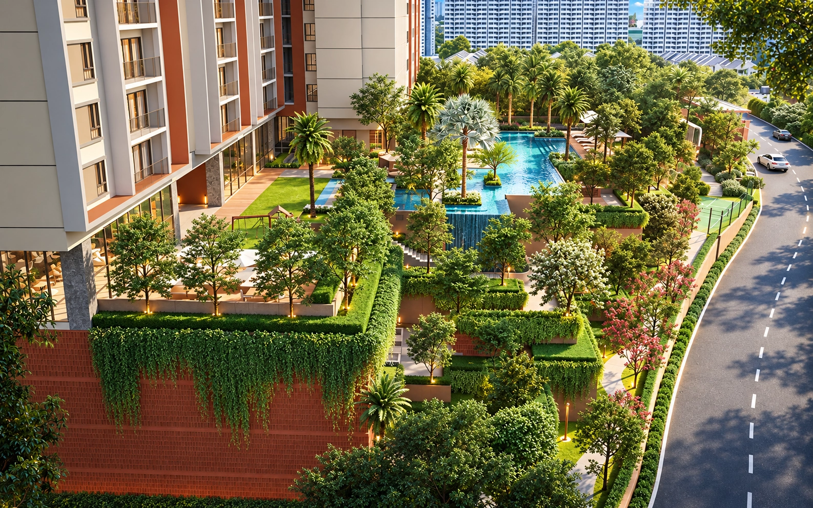 The Fount — illustrative garden view, artist impression