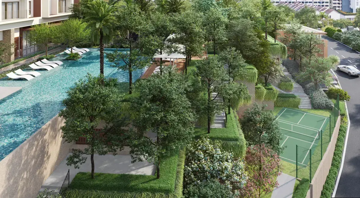 The Fount Pickleball court, artist impression