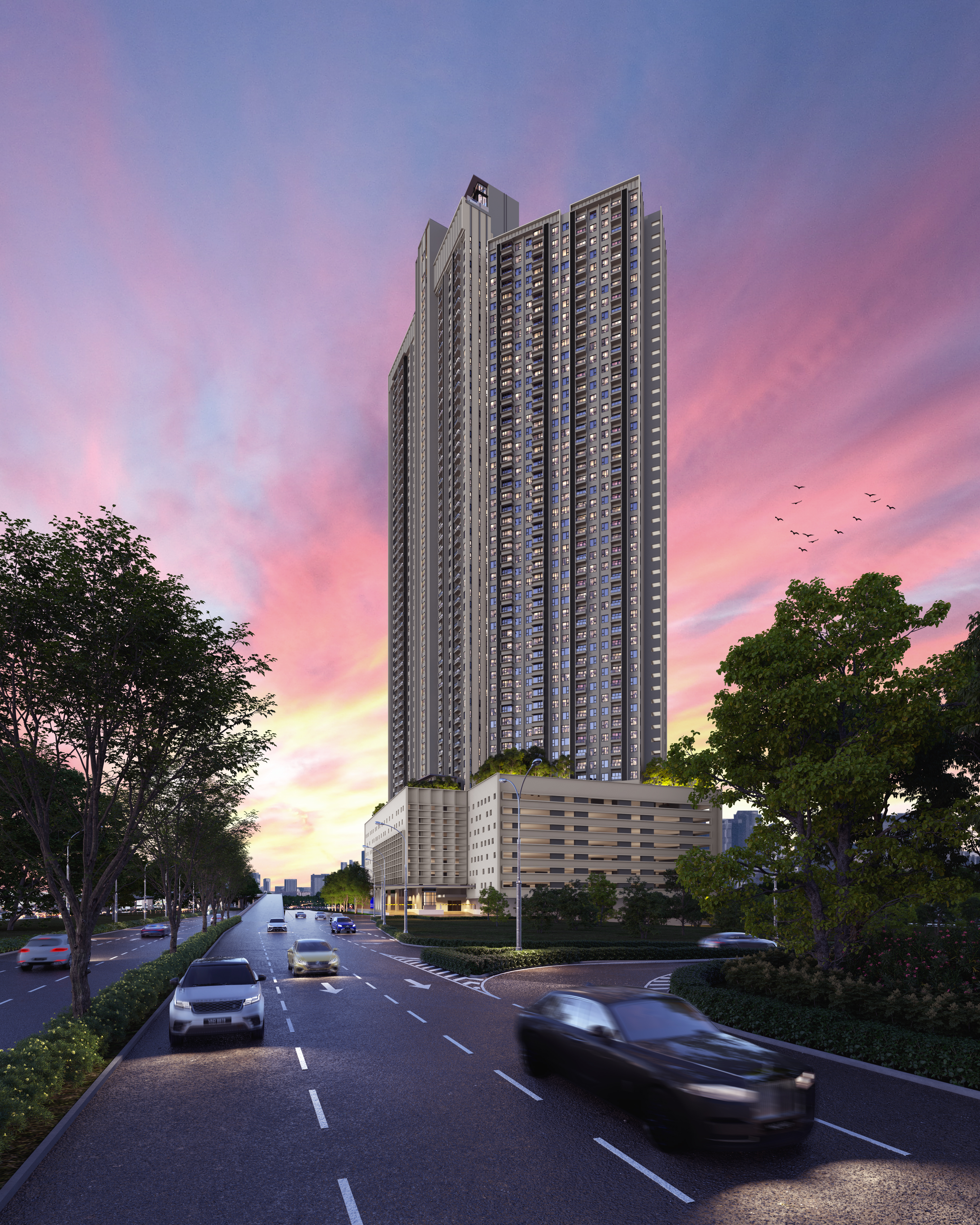 The Lighthauz building facade — Developer facade artist impression