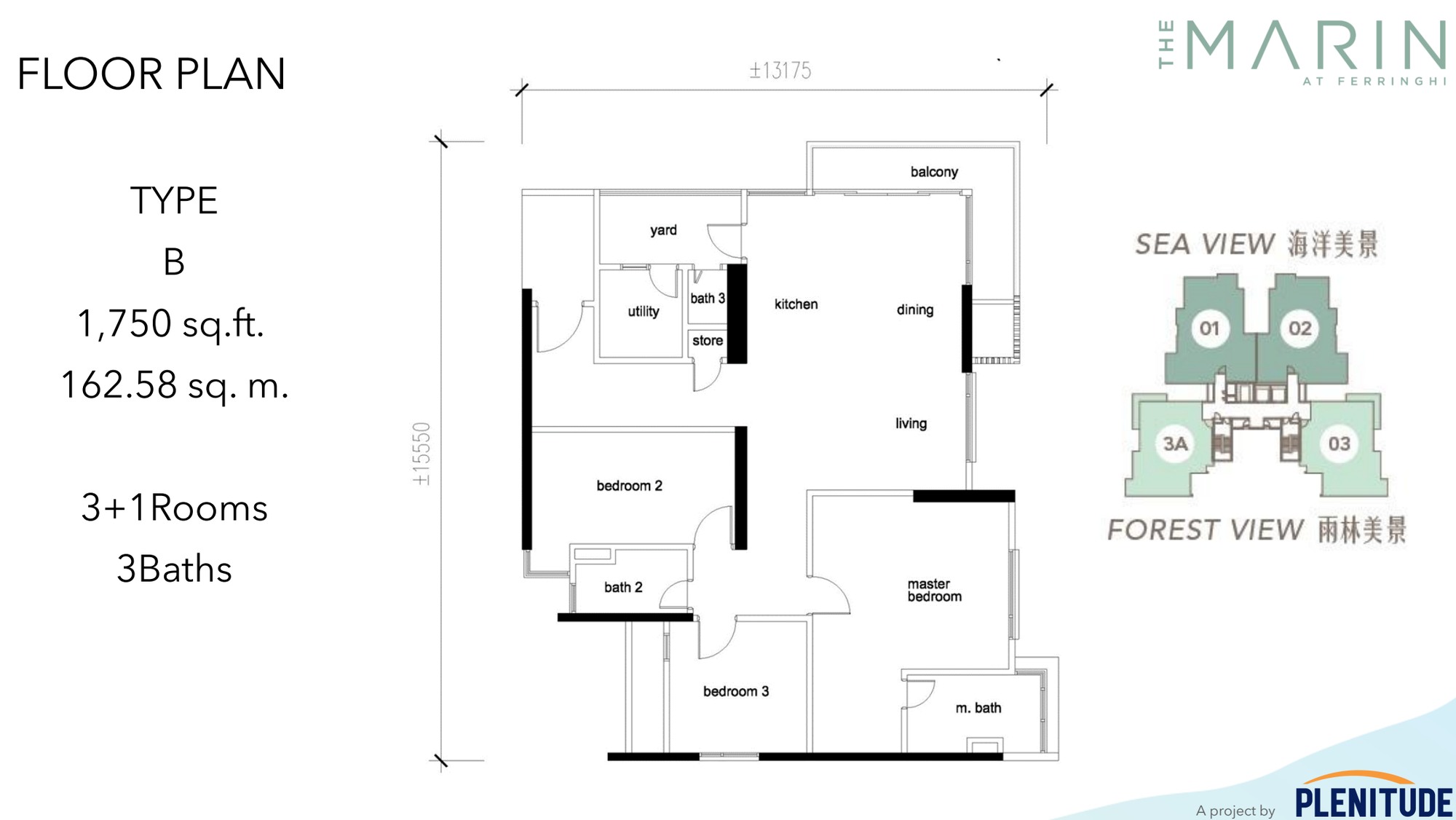 The Marin Type B floor plan