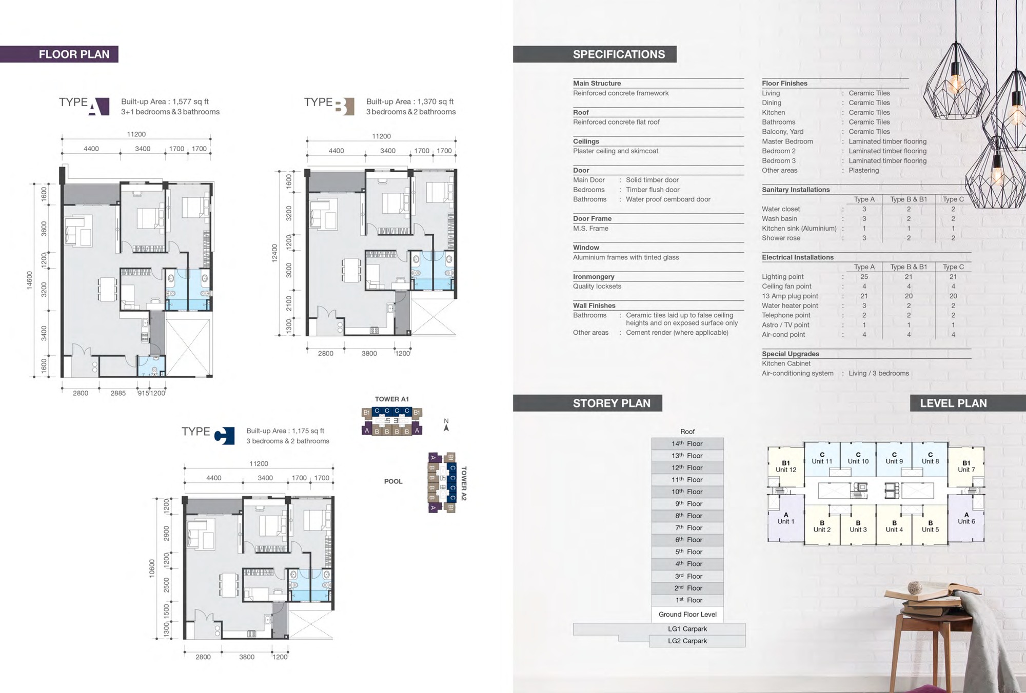 The Navens unit floor plans