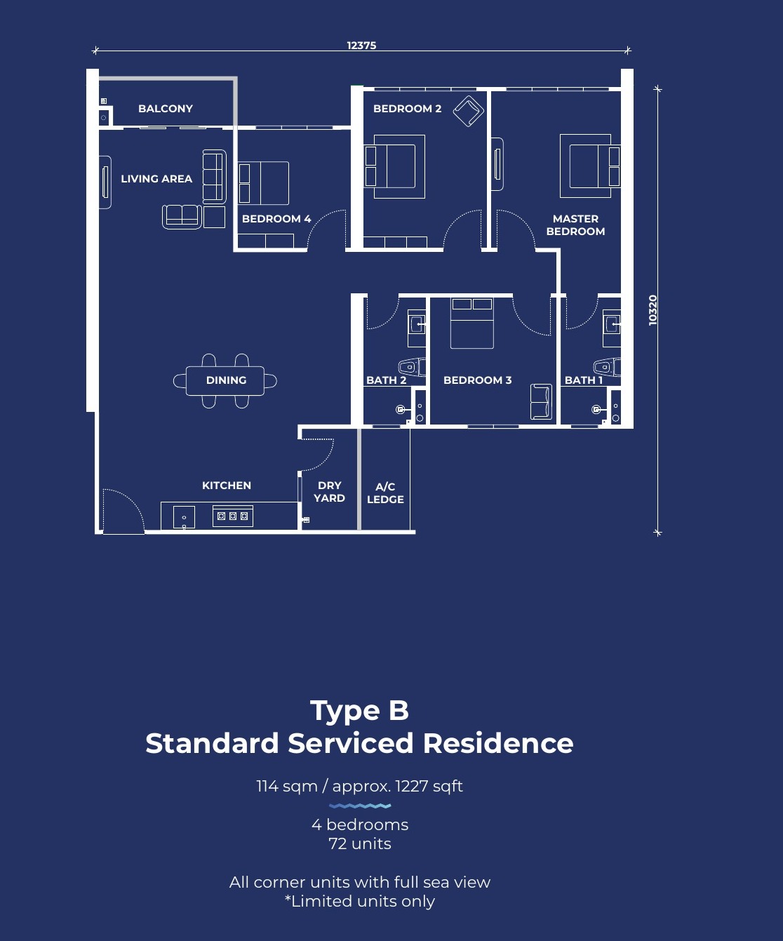 The Pier Type B floor plan