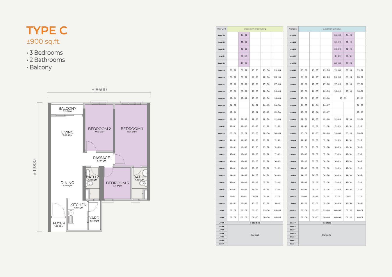 The Skyline Type C floor plan