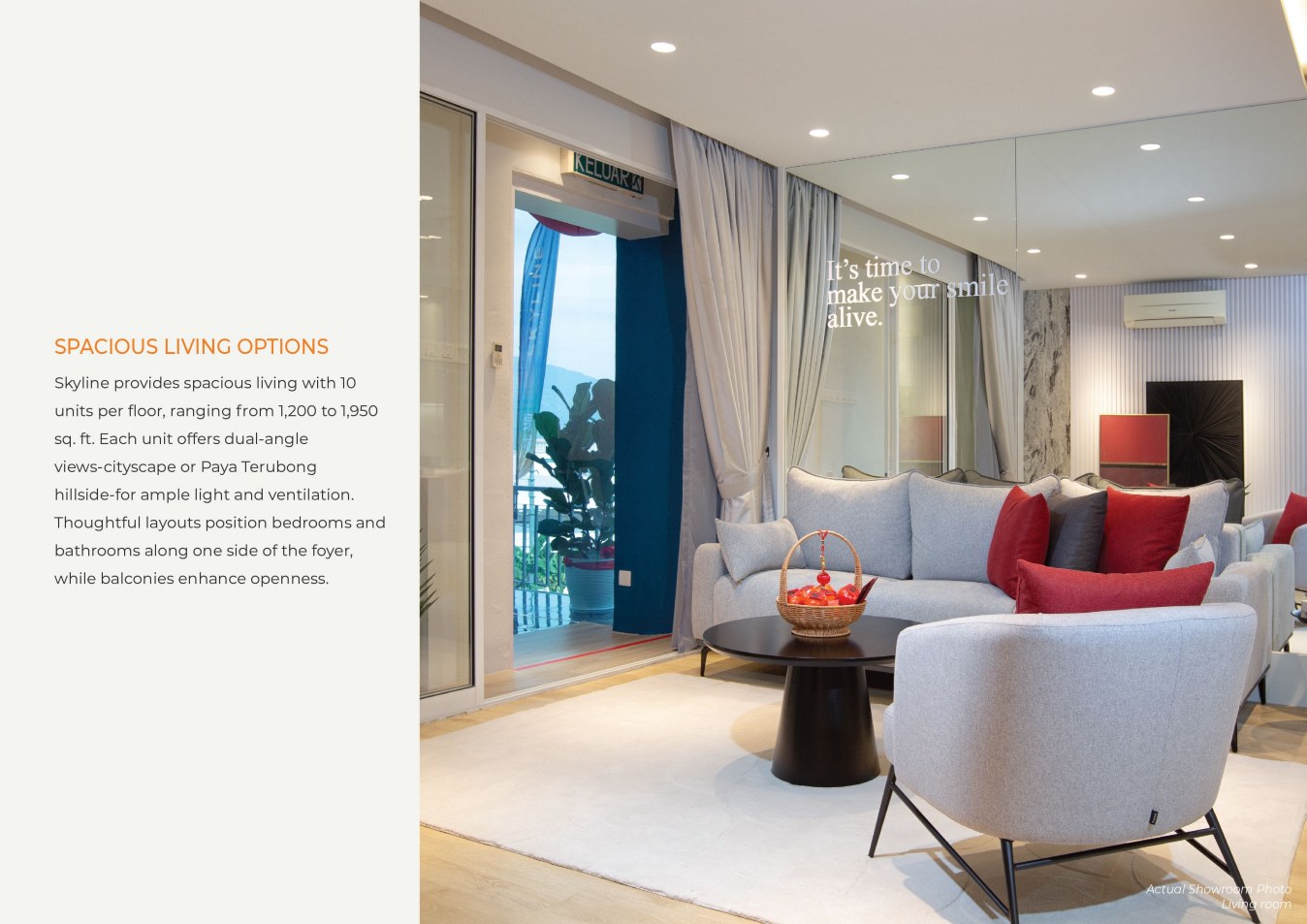 The Skyline — Show-home living space
