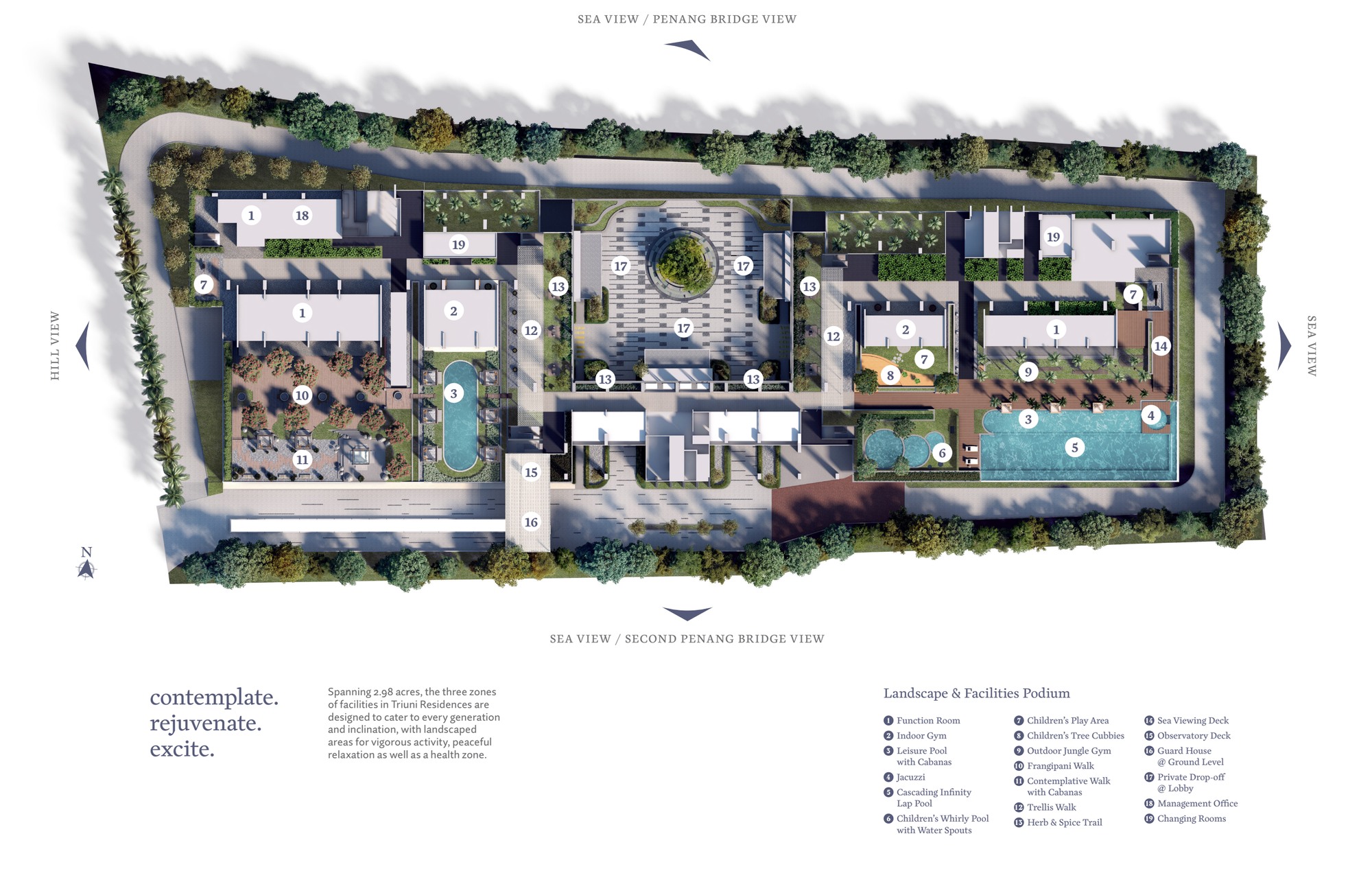 Triuni Residences — Resort facilities plan