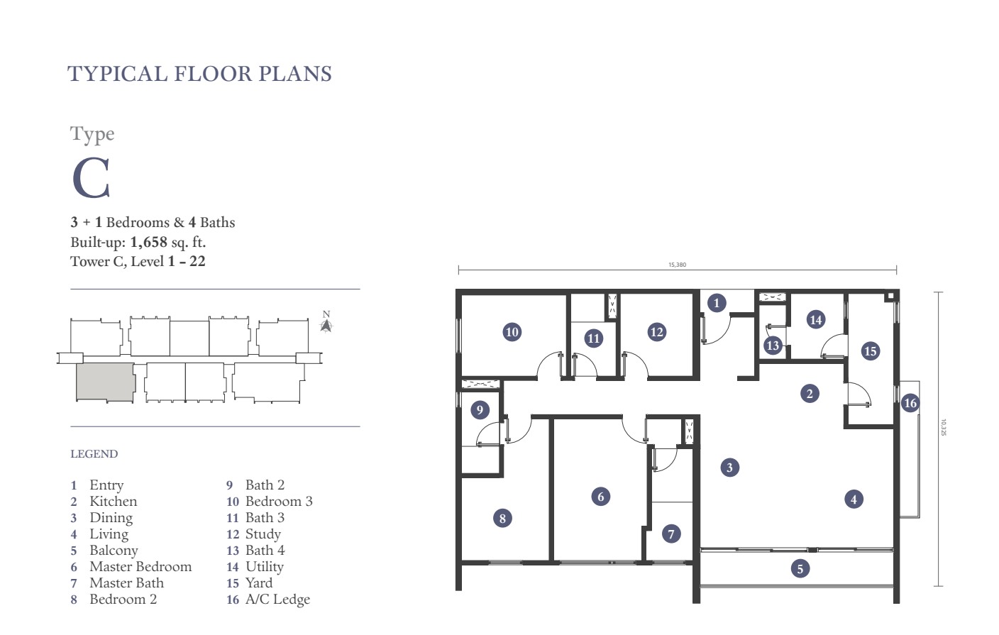 Triuni Residences Tower C Type C floor plan