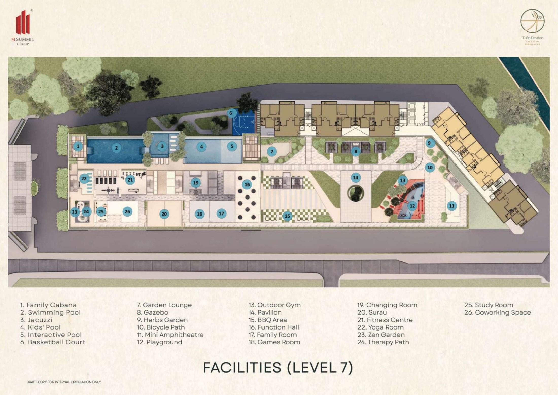 Tuan Pavilion — Level 7 facilities plan