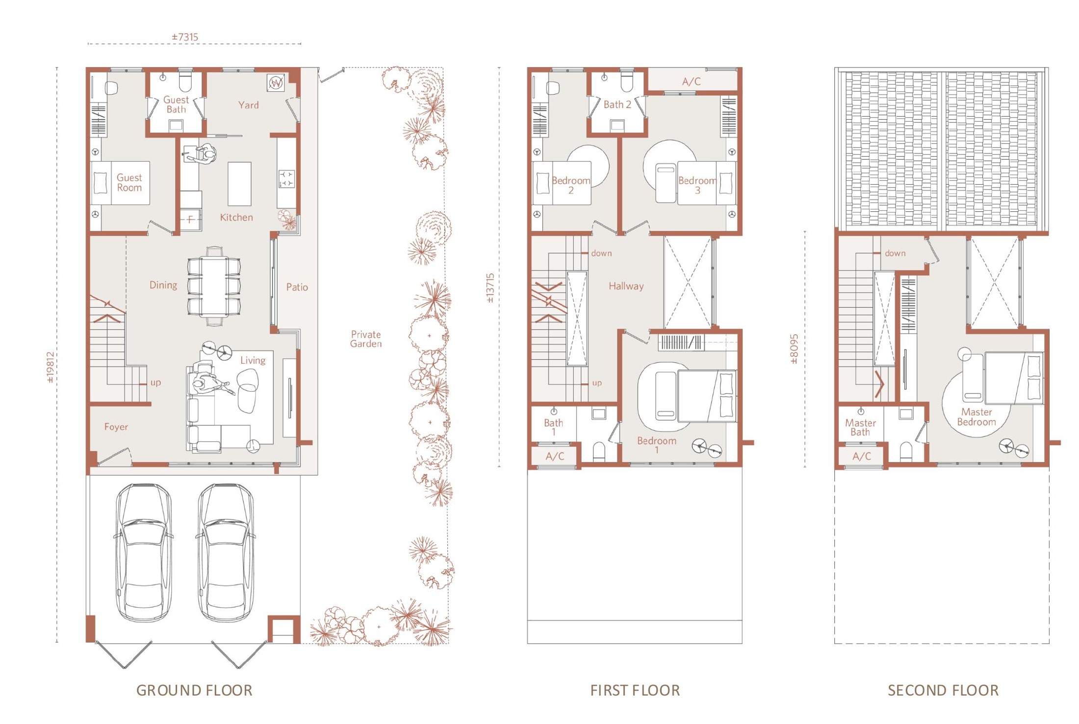 Viluxe 2 Courtyard Collection Type 3 floor plan