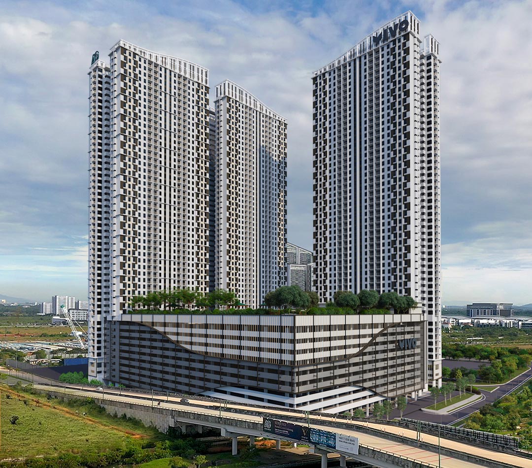 Vivo Executive Apartment building facade — Completed building facade photograph from the project architect