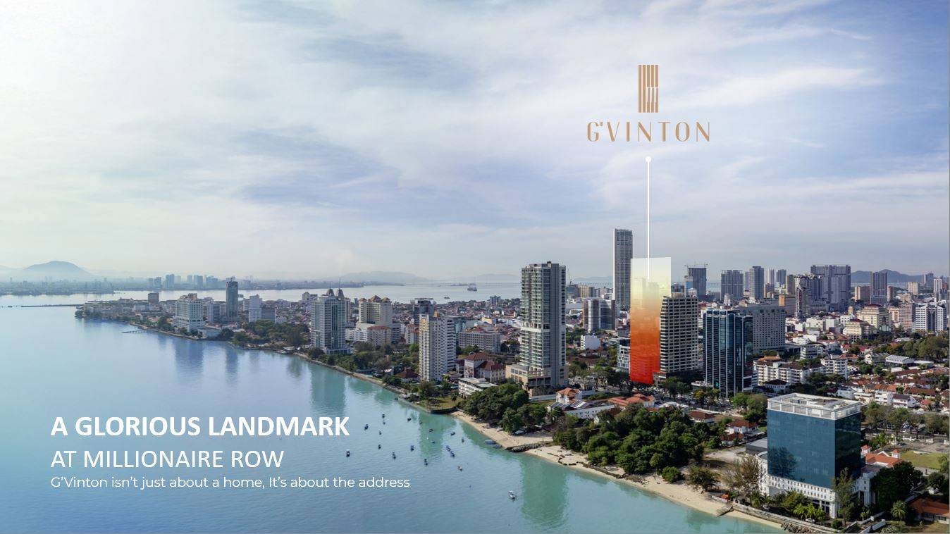G'Vinton landmark on George Town skyline, Northam Road, Penang