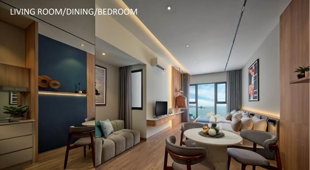 G'Vinton Type B Living Room, Dining and Bedroom artist impression